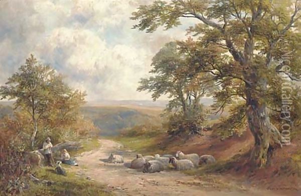 Resting in the lane Oil Painting - George Turner