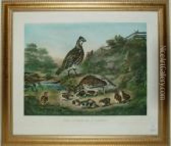 The Cares Of The Family Oil Painting - Currier & Ives Publishers