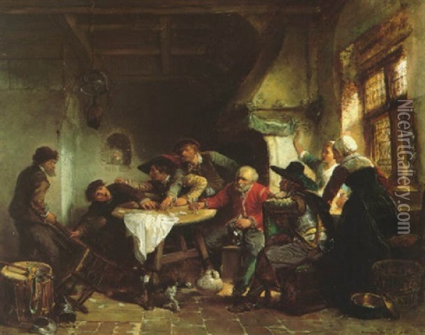 Tavern Brawl Oil Painting - Herman Frederik Carel ten Kate