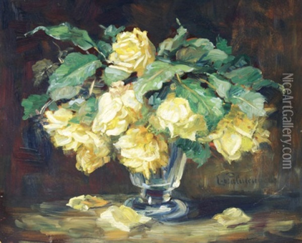 Blumenstraus In Vase Oil Painting - Emilie (Dietrich) von Palmenberg