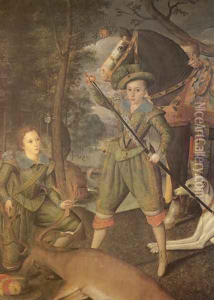 Henry Frederick, Prince of Wales with Sir John Harington Oil Painting - Robert Peake