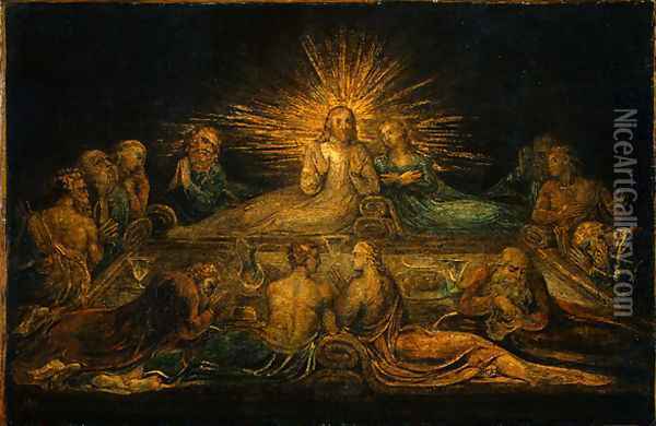 The Last Supper Oil Painting - William Blake
