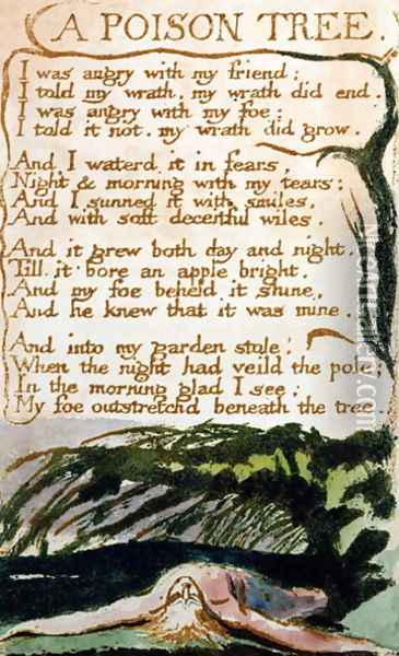 A Poison Tree, from Songs of Experience Oil Painting - William Blake