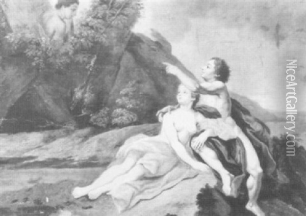 The Discovery Of Galatea And Acis                           By Polyphemus Oil Painting - Jacopo Amigoni