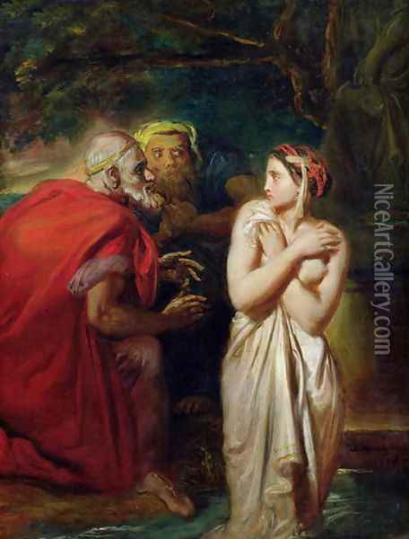 Susanna and the Elders, 1856 Oil Painting - Theodore Chasseriau
