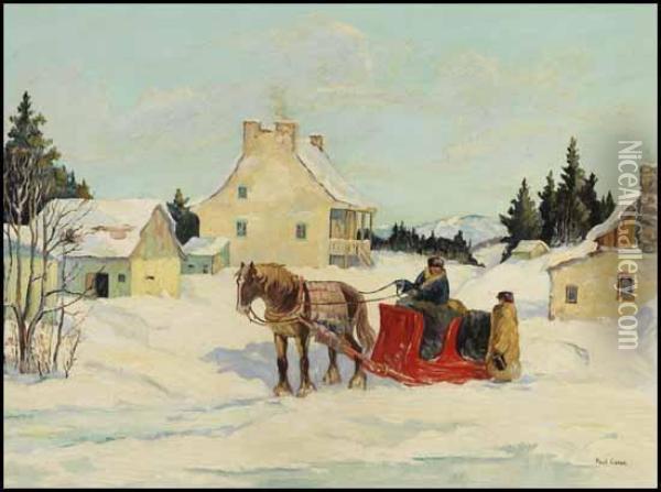 Winter Scene Oil Painting - Paul Archibald Caron