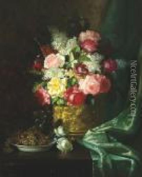 Still Life 1881 Oil Painting - Abbott Fuller Graves