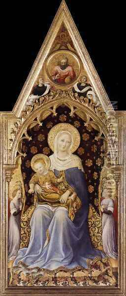 Quaratesi Altarpiece- Virgin and Child 1425 Oil Painting - Gentile Da Fabriano