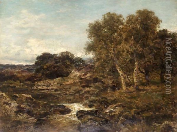 On The Llugwy, Near Capel Curig Oil Painting - Benjamin Williams Leader