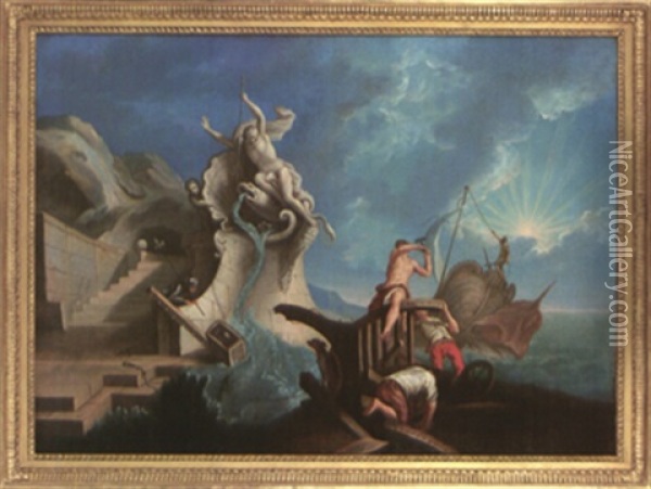 Neptune Ou La Tempete Oil Painting - Jacques de Lajoue