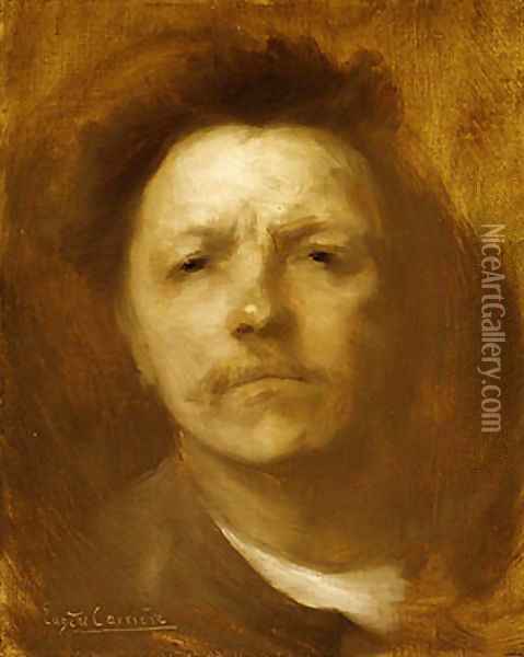 Self portrait ca. 1893 Oil Painting - Eugene Carriere