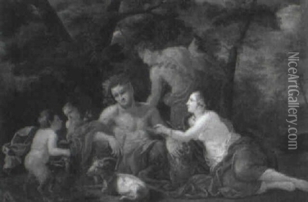 Bacchus And Ariadne On The Island Of Naxos Oil Painting - Jacques Blanchard