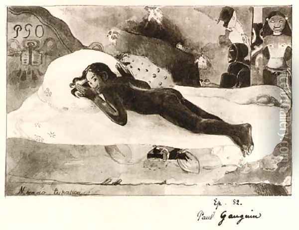 Manao Tupapau Oil Painting - Paul Gauguin