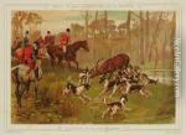 Getting A Hoist Oil Painting - Currier & Ives Publishers