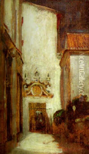 Portico, Granada Oil Painting - Lord Frederic Leighton