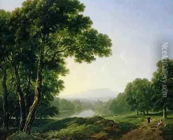 Lismore Castle Waterford Ireland Oil Painting - James Arthur O'Connor