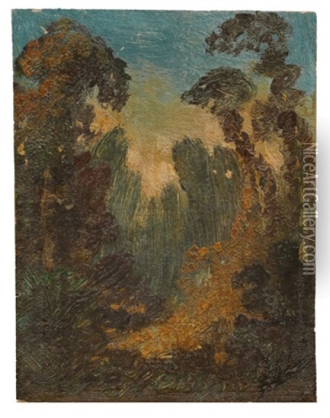 Abendliche Waldlandschaft Oil Painting - Carl Blechen