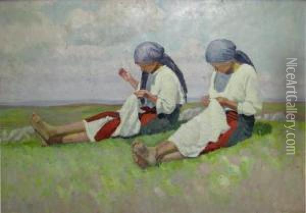 Tarancute Lucrnd Oil Painting - Gore Mircescu