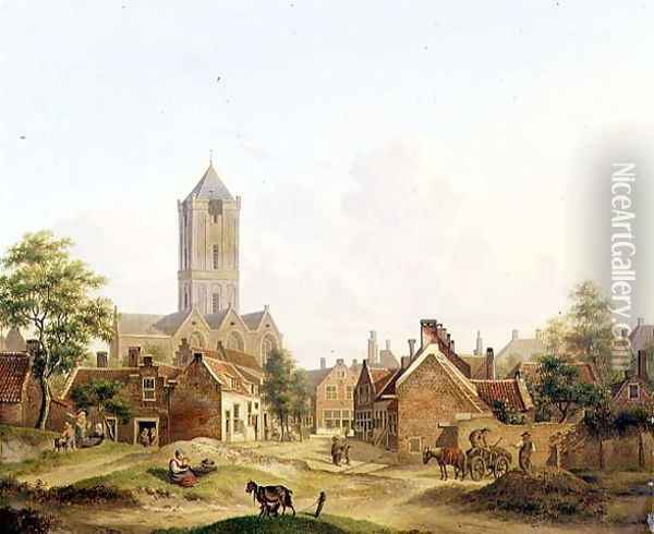 The Church of St. Jacobi, Utrecht Oil Painting - Jan Hendrik Verheyen