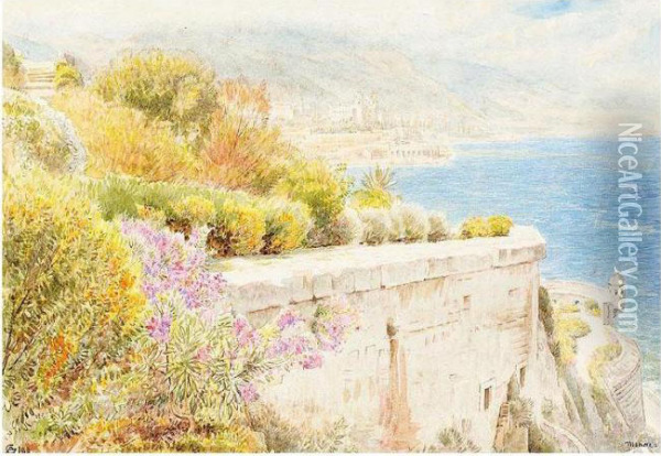 Monaco Oil Painting - Albert Goodwin