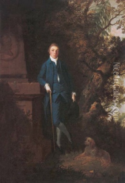 Portrait Of Dr. John Derrington Oil Painting - Edward Haytley
