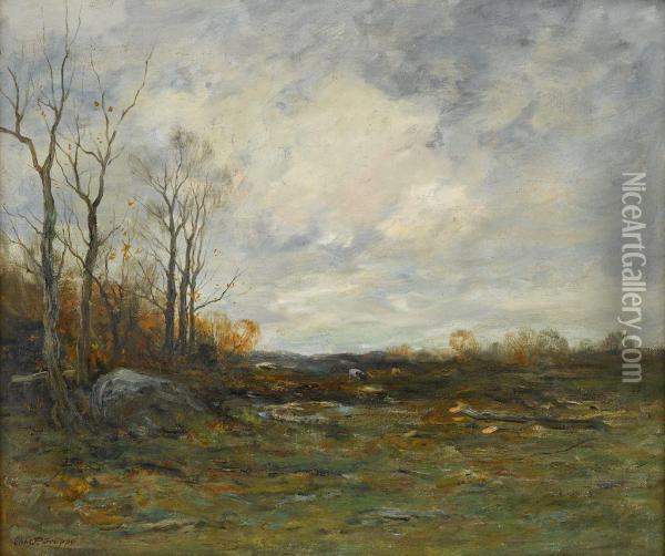 November Landscape Oil Painting - Charles Paul Gruppe