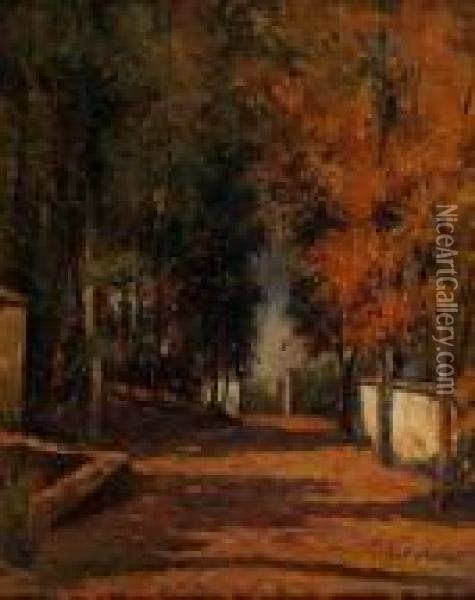 Viale D'autunno Oil Painting - Giovanni Colmo