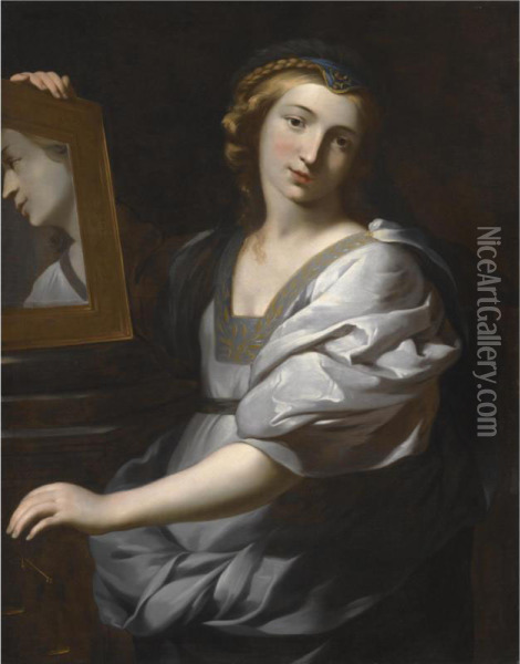 An Allegory Of Vanity Oil Painting - Ginevra Cantofoli