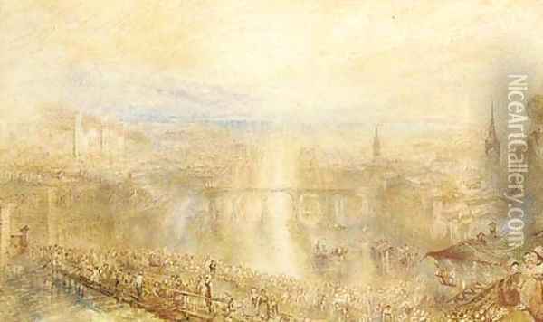 Zurich Fete, early morning Oil Painting - Joseph Mallord William Turner