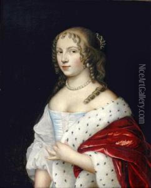Countess Capelle. Oil Painting - Adriaen Hanneman