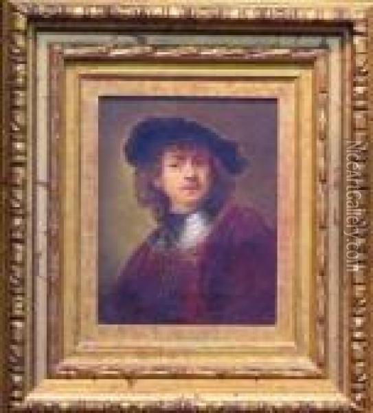 Self Portrait Of The Artist As A Young Man Oil Painting - Rembrandt Van Rijn