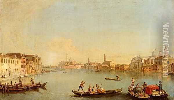 View Of San Giorgio Maggiore Seen From The South, Venice Oil Painting - Johann Richter