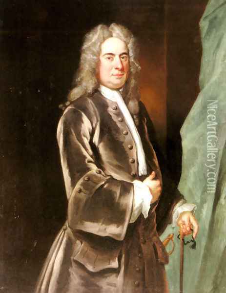 Portrait of a Gentleman Oil Painting - John Vanderbank