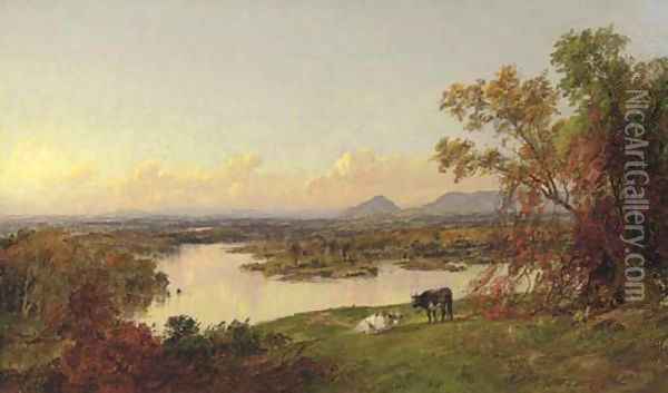 Mounts Adam and Eve, Orange County, New York Oil Painting - Jasper Francis Cropsey
