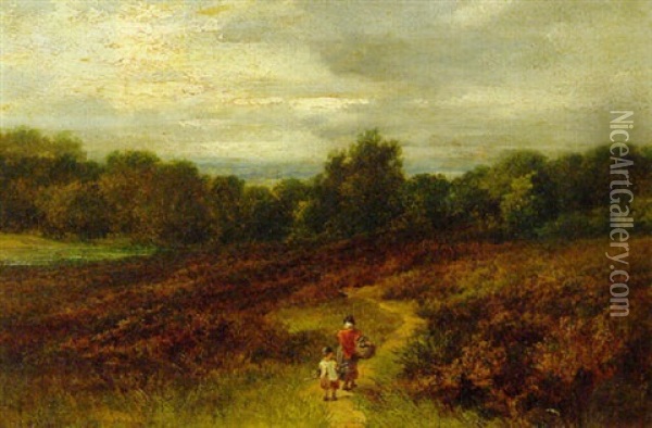 On Hampstead Heath Oil Painting - John Henry Mole
