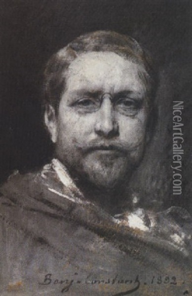 Autoportrait Oil Painting - Jean Joseph Benjamin Constant