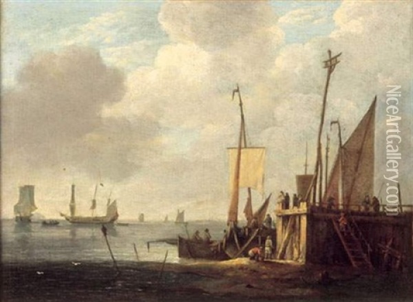 Le Debarcadere Oil Painting - Willem van Diest