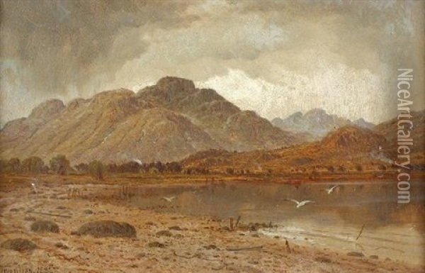 Ben More And Holy Loch Oil Painting - James M. Robert Greenlees
