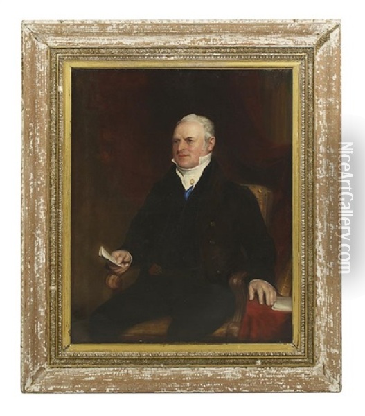 Portrait Of William Grant, Esq. Of Carrs Bank Oil Painting - Thomas Clement Thompson