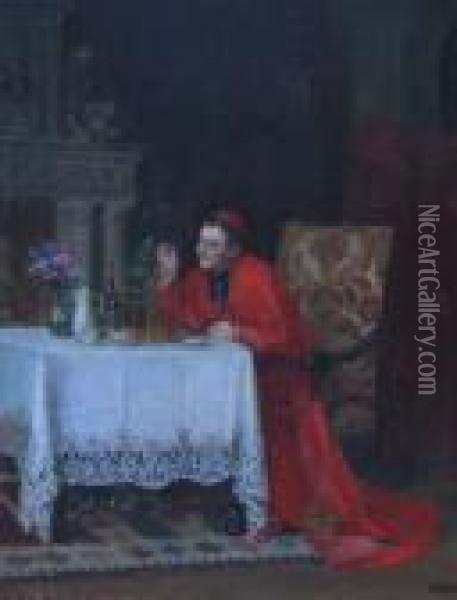 De Kardinaal En Het Vogeltje Oil Painting - Victor Marais-Milton