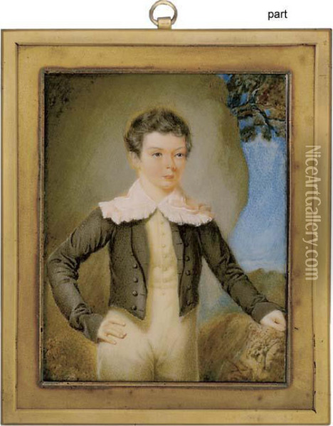A Young Boy Oil Painting - William Egley