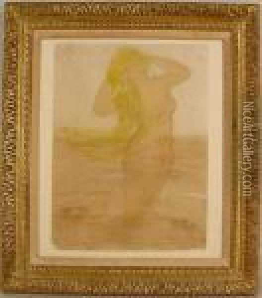Mermaid Oil Painting - Auguste Rodin