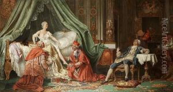 Her Ladyship's Slippers Oil Painting - Leonard Ludwig Straszynski