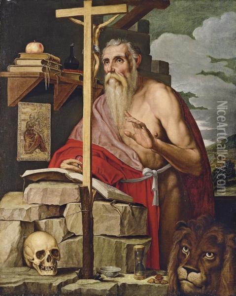 Saint Jerome Oil Painting - Paolo Camillo Landriani
