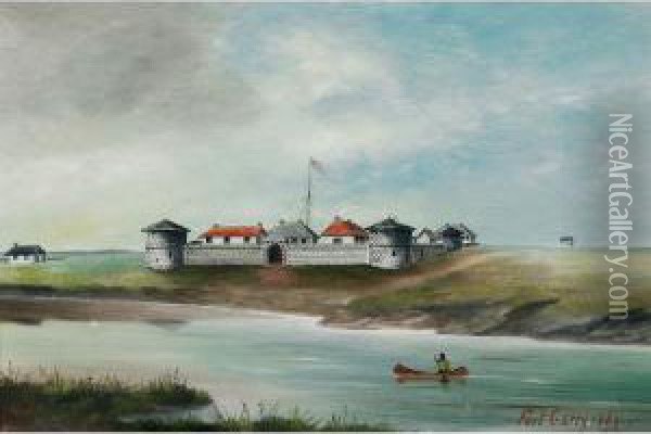 Fort Garry Oil Painting - Lionel Macdonald Stephenson