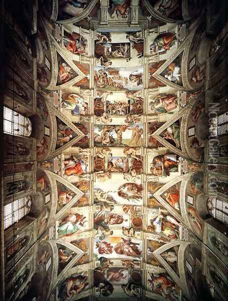 The ceiling Oil Painting - Michelangelo Buonarroti