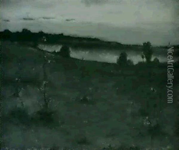 Sunset Near Paris Oil Painting - William de Leftwich Dodge