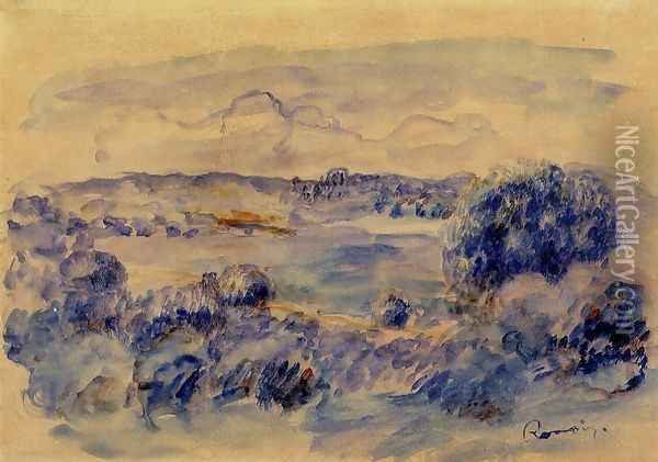 Guernsey Landscape Oil Painting - Pierre Auguste Renoir
