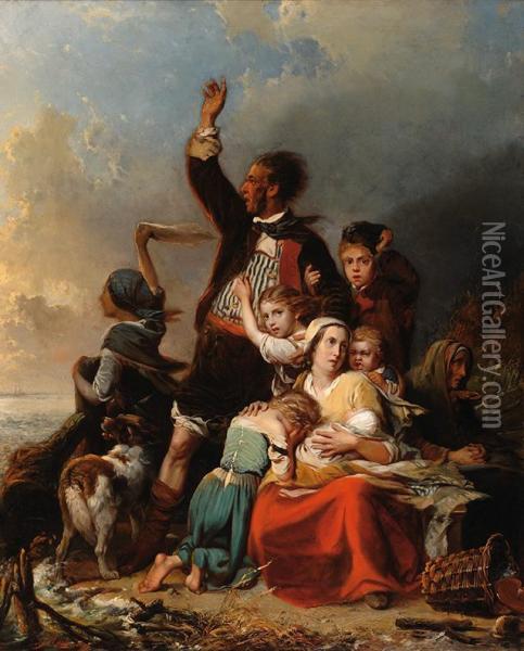 St. Elizabeth Flood Oil Painting - Johannes Antonius Canta
