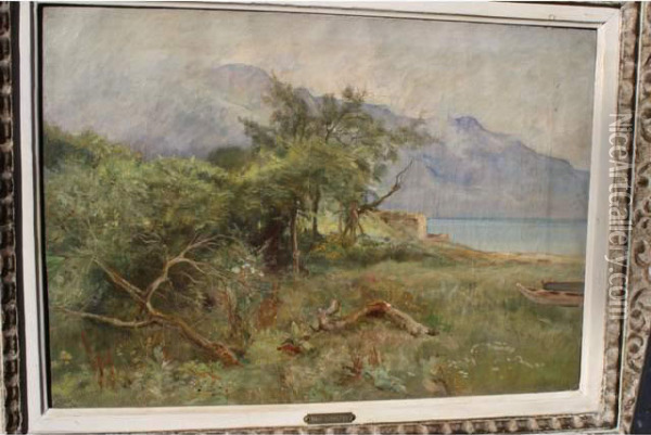 Paysage Bord De Mer Oil Painting - Henri-Arthur Bonnefoy